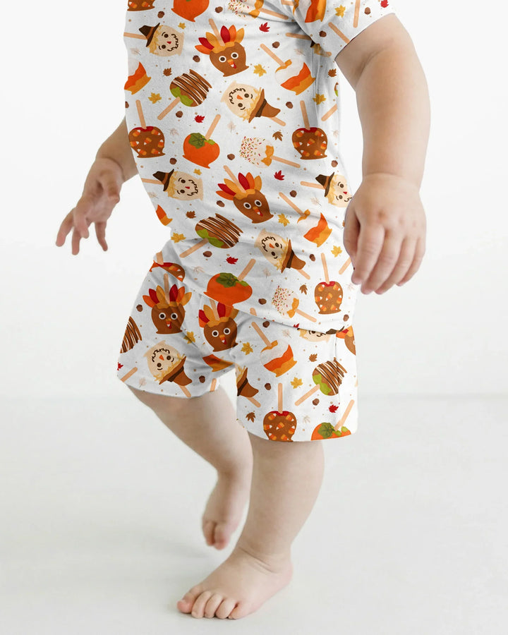 Schlafanzug-Set zweiteilig, kurze Ärmel, kurze Hose, Bambus