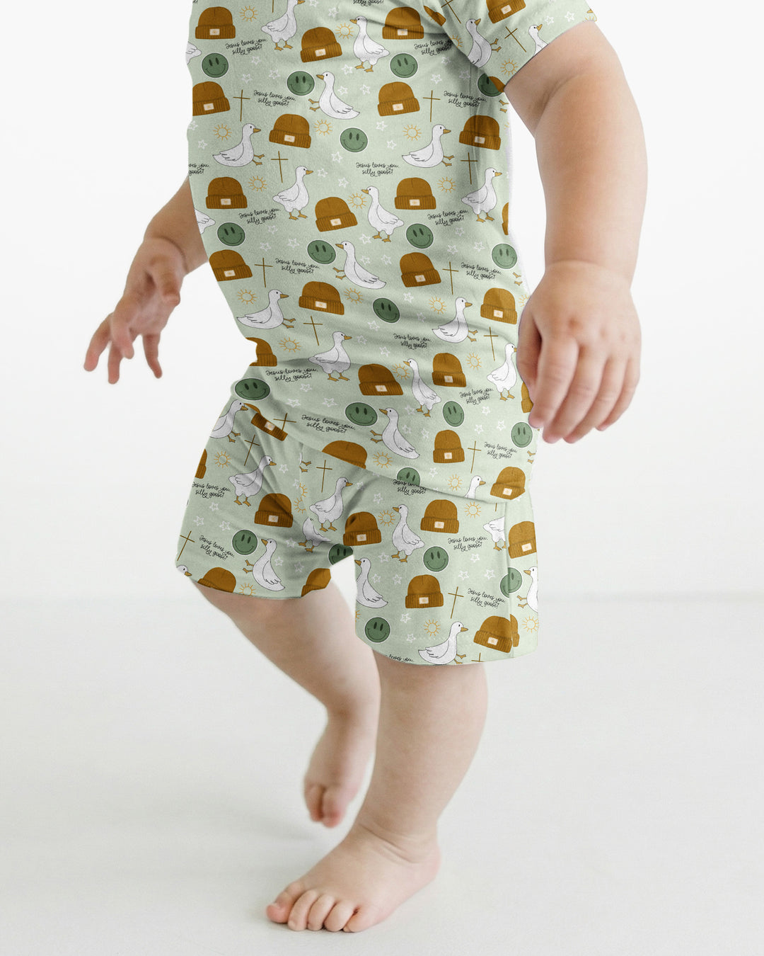 Conjunto de Pijama de Dos Piezas de Bambú con Mangas Cortas y Pantalones Cortos