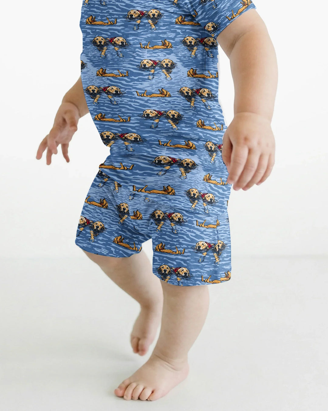 Conjunto de Pijama de Dos Piezas de Bambú con Mangas Cortas y Pantalones Cortos