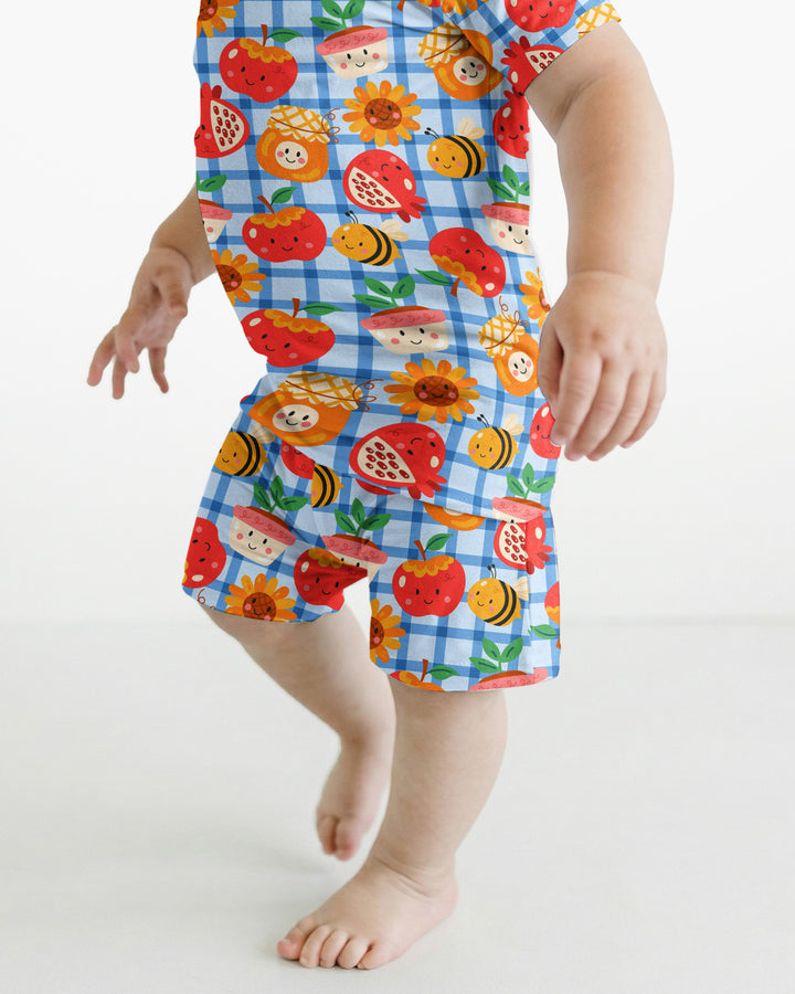 Sweet New Year Bamboo Two Piece Short Sleeve Shorts Pajama Set