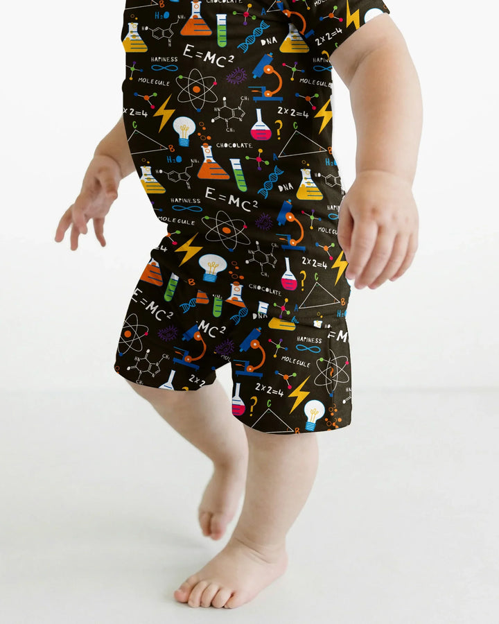 Science Explorer Family Matching Bamboo Two Piece Short Sleeve Shorts Pajama Set