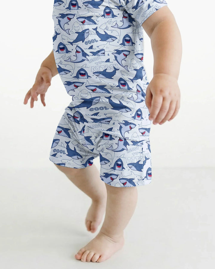 Schlafanzug-Set zweiteilig, kurze Ärmel, kurze Hose, Bambus