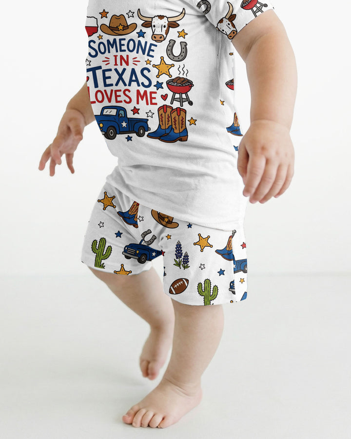 Someone in Texas Loves Me Bamboo Two Piece Short Sleeve Shorts Pajama Set