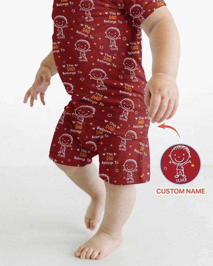Zweiteiliges Pyjama-Set mit kurzen Ärmeln und Shorts im Sommer-Design