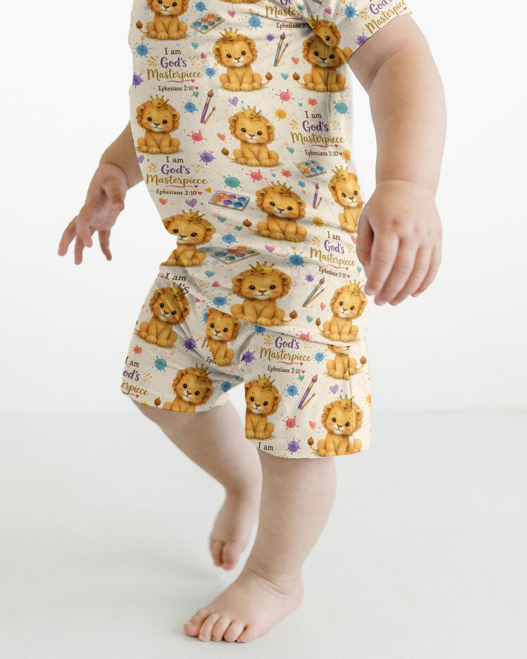 Template Zweiteiliges Pyjama-Set mit kurzen Ärmeln und Shorts