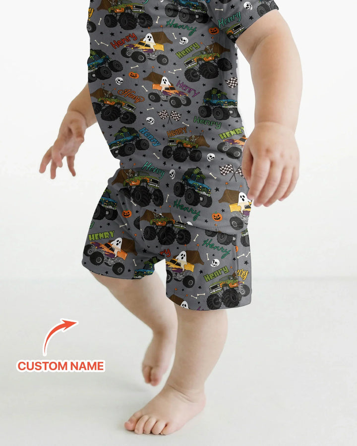 Conjunto de Pijama de Dos Piezas de Bambú con Mangas Cortas y Pantalones Cortos