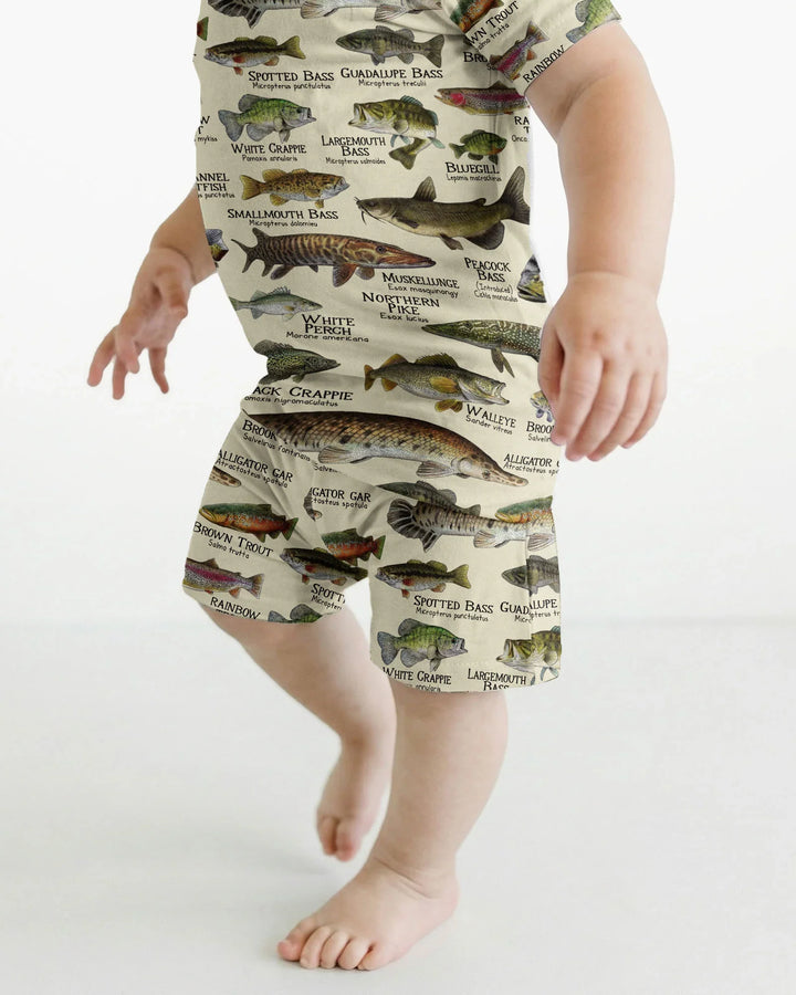 Schlafanzug-Set zweiteilig, kurze Ärmel, kurze Hose, Bambus