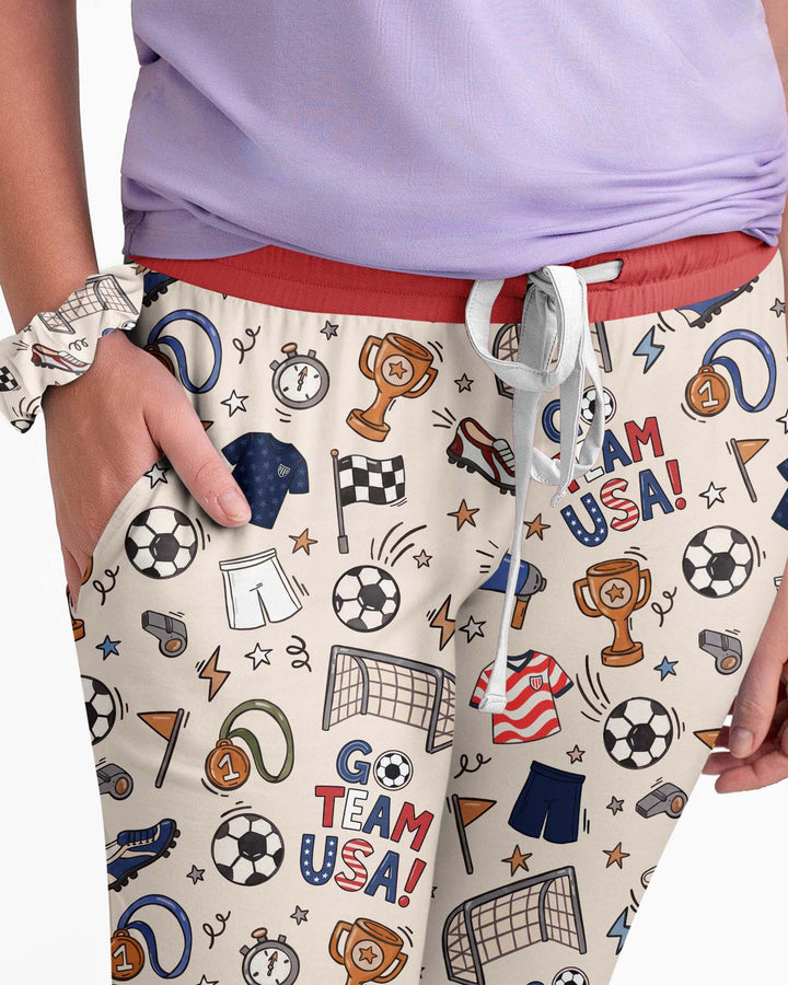 Soccer Go Team USA Bamboo Women Pajama Set
