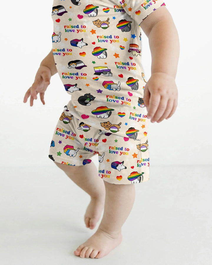 Conjunto de Pijama de Dos Piezas de Bambú con Mangas Cortas y Pantalones Cortos