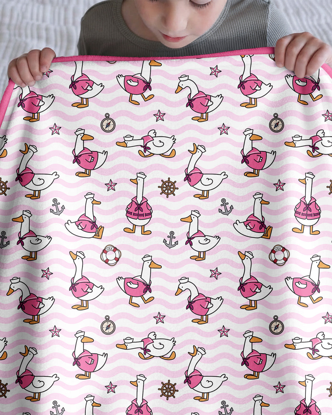 Silly Goose Sailor Bamboo Blanket