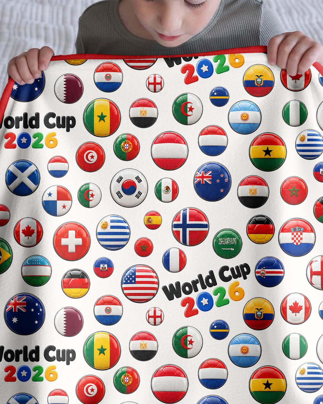 Soccer Cup All Country Balls Bamboo Blanket