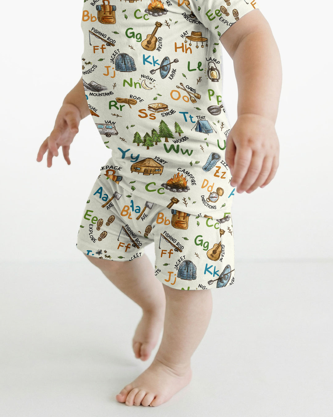 Conjunto de Pijama de Dos Piezas de Bambú con Mangas Cortas y Pantalones Cortos
