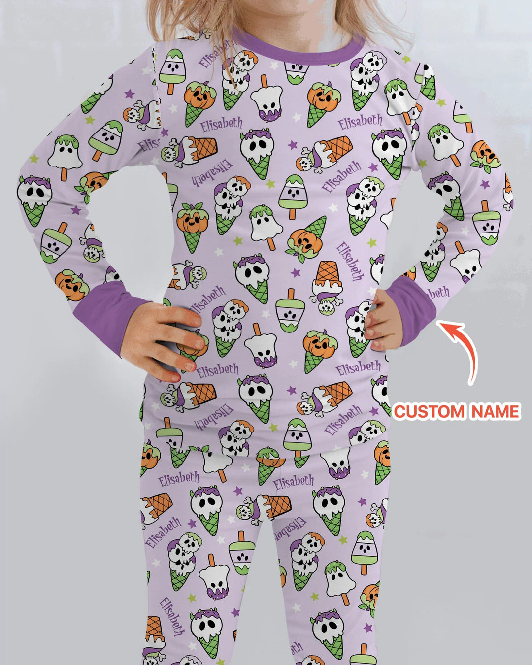 Conjunto de pijama de dos piezas de bambú con mangas largas, plantilla PERSONALIZADA