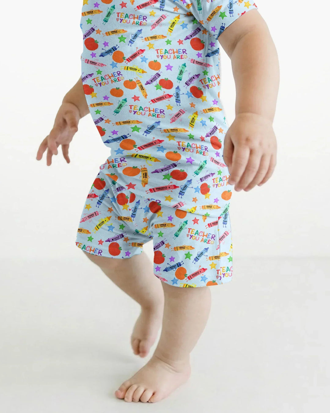 Teacher You Are Special Bamboo Two Piece Short Sleeve Shorts Pajama Set