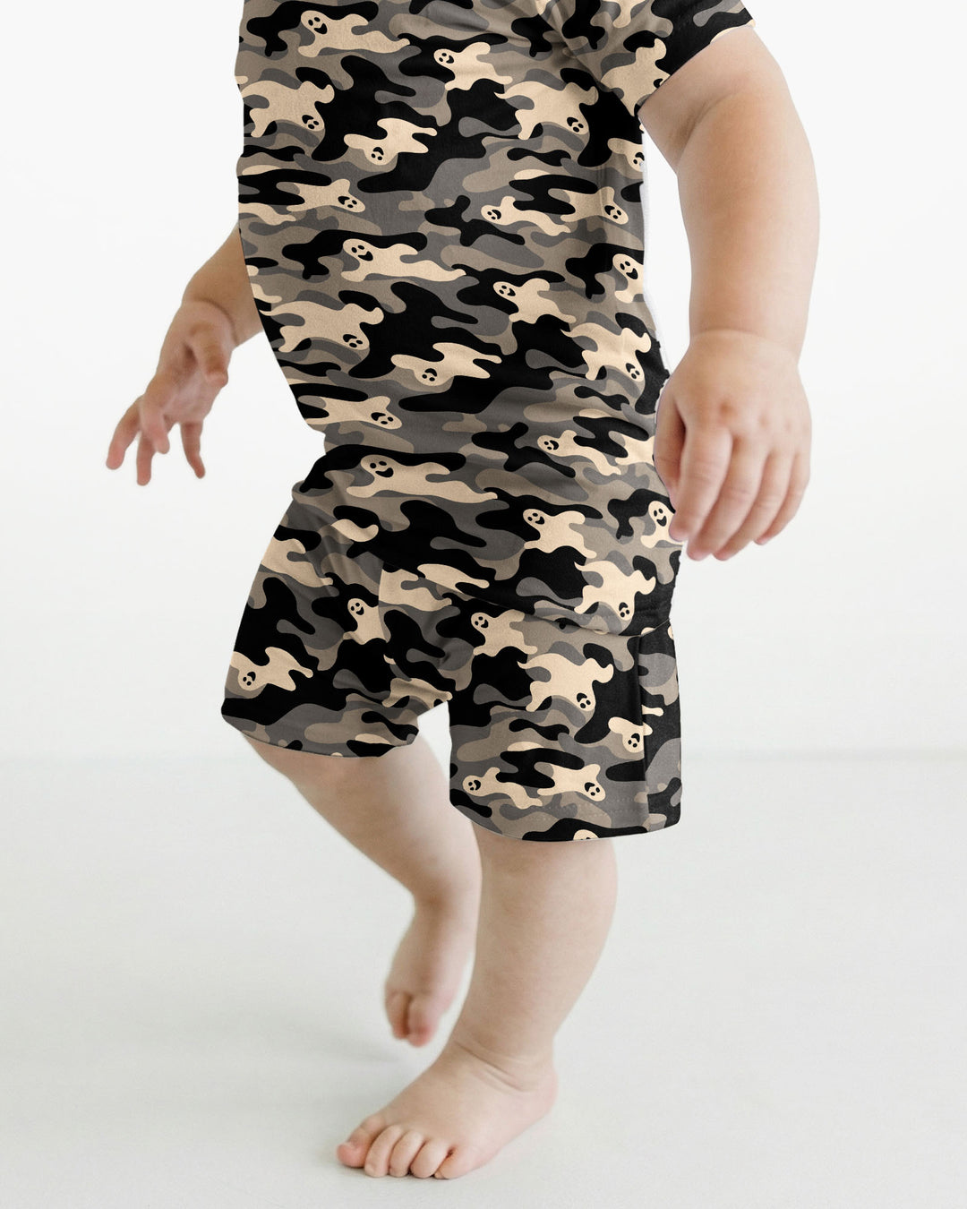 Conjunto de Pijama de Dos Piezas de Bambú con Mangas Cortas y Pantalones Cortos