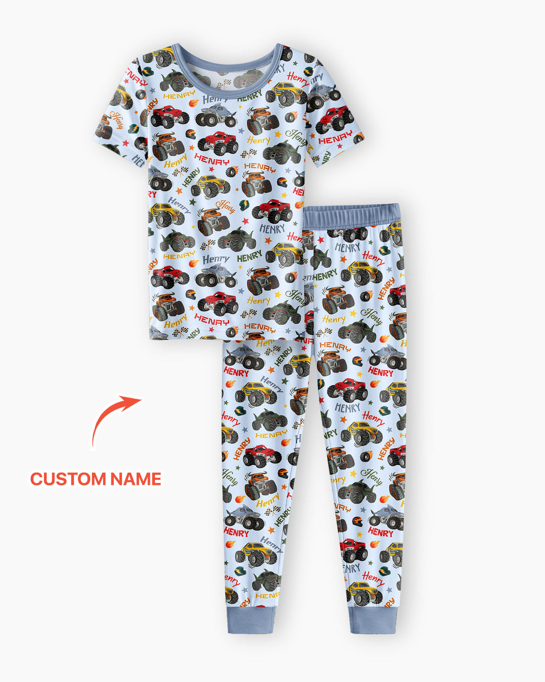 Zweiteiliges, kurzärmliges Pyjama-Set mit Marienkäfern