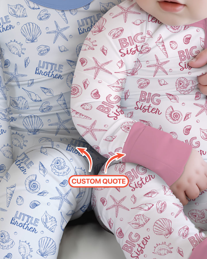 Coquette Seashell Matching Sibling Bamboo Convertible Zippy