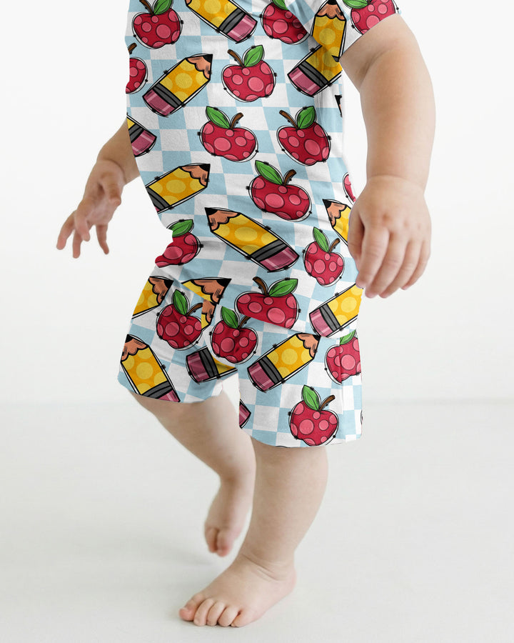 Schlafanzug-Set zweiteilig, kurze Ärmel, kurze Hose, Bambus