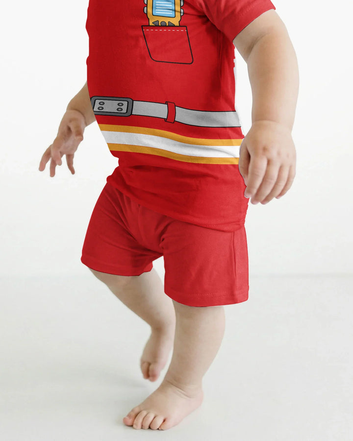 Conjunto de Pijama de Dos Piezas de Bambú con Mangas Cortas y Pantalones Cortos