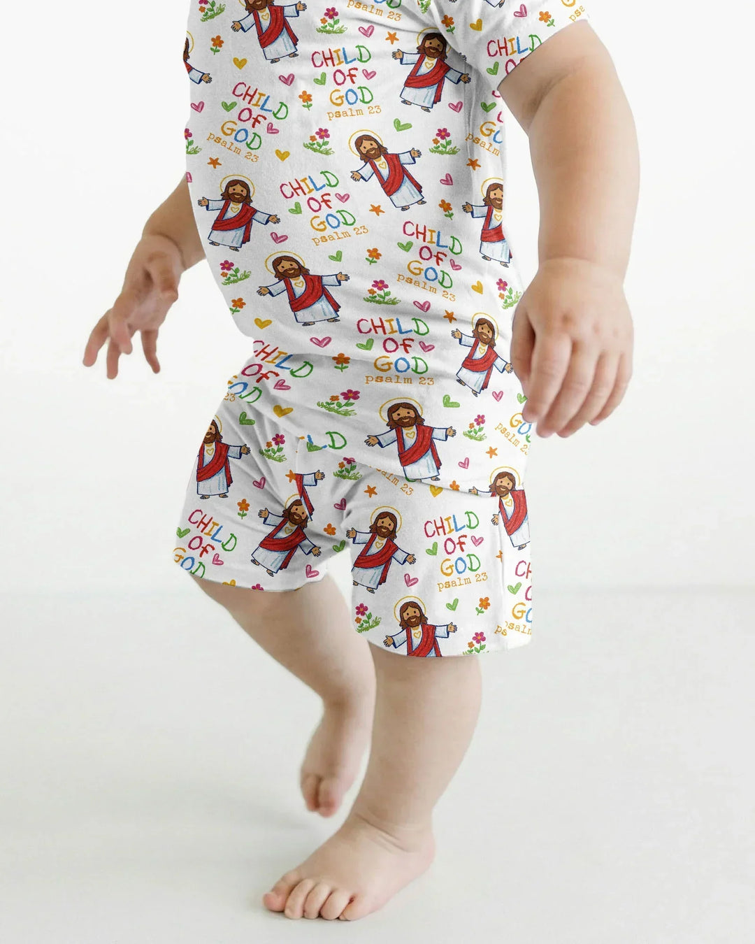 Template Zweiteiliges Pyjama-Set mit kurzen Ärmeln und Shorts