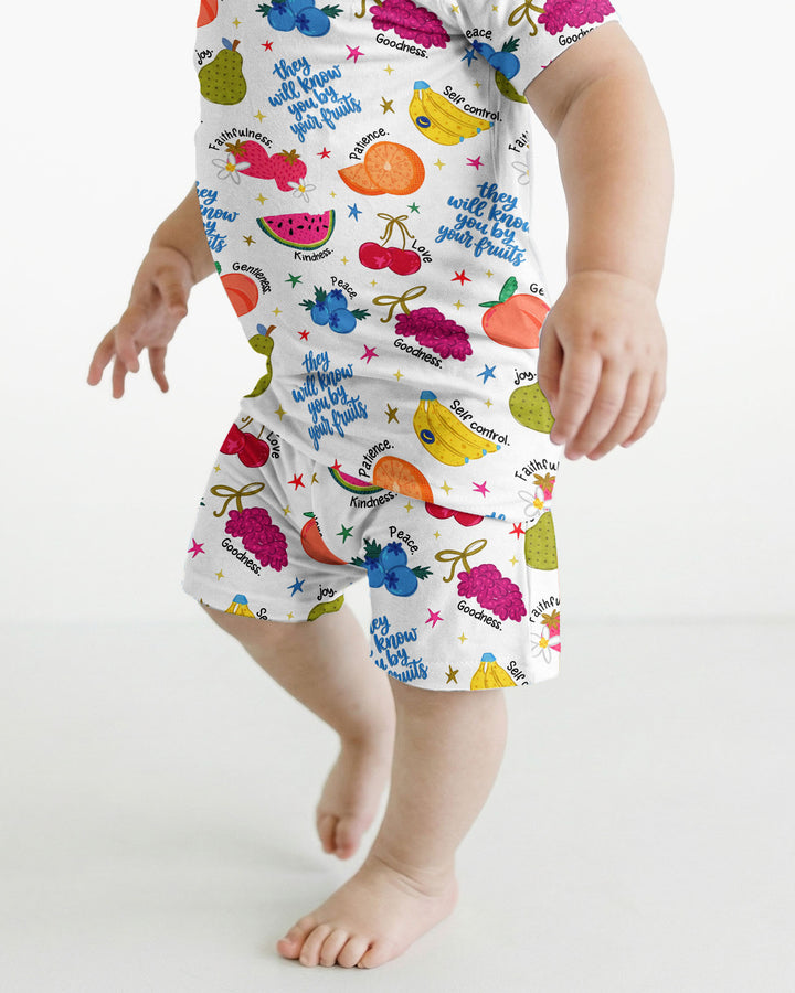 Schlafanzug-Set zweiteilig, kurze Ärmel, kurze Hose, Bambus