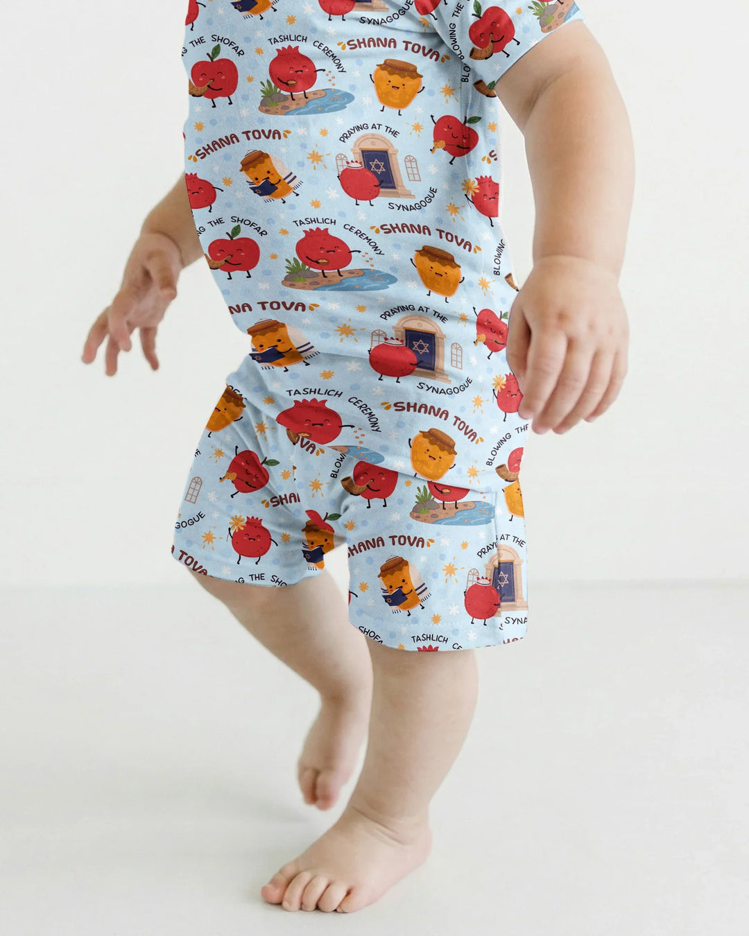 Sweet Sacred Moments Family Matching Bamboo Two Piece Short Sleeve Shorts Pajama Set