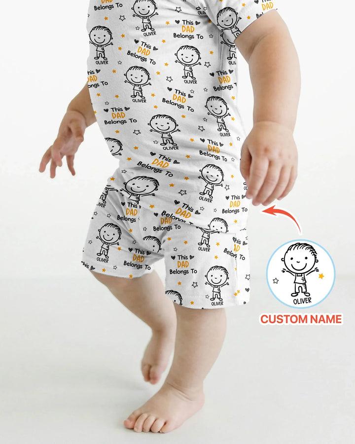 Zweiteiliges Pyjama-Set mit kurzen Ärmeln und Shorts im Sommer-Design
