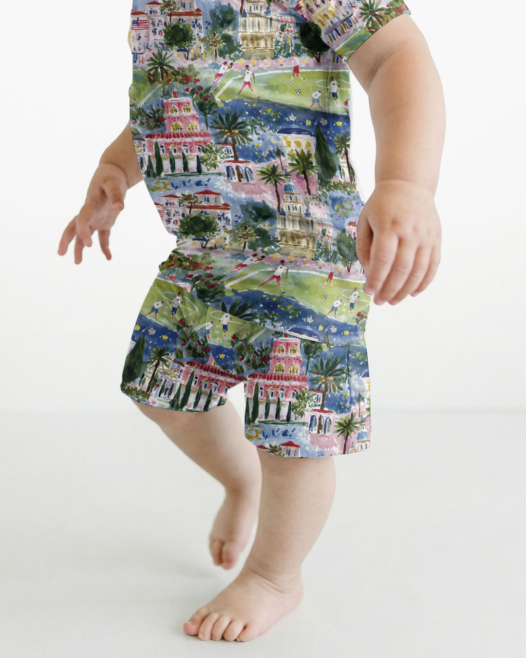 Schlafanzug-Set zweiteilig, kurze Ärmel, kurze Hose, Bambus