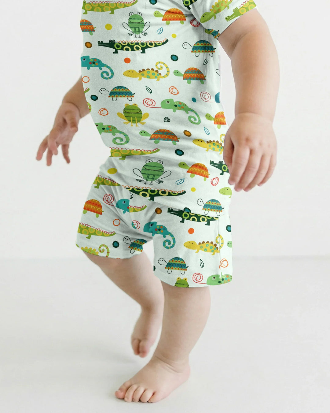 Swamp Buddies Bamboo Two Piece Short Sleeve Shorts Pajama Set