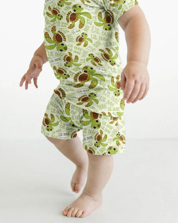 Zweiteiliges Pyjama-Set mit kurzen Ärmeln und Shorts im Sommer-Design