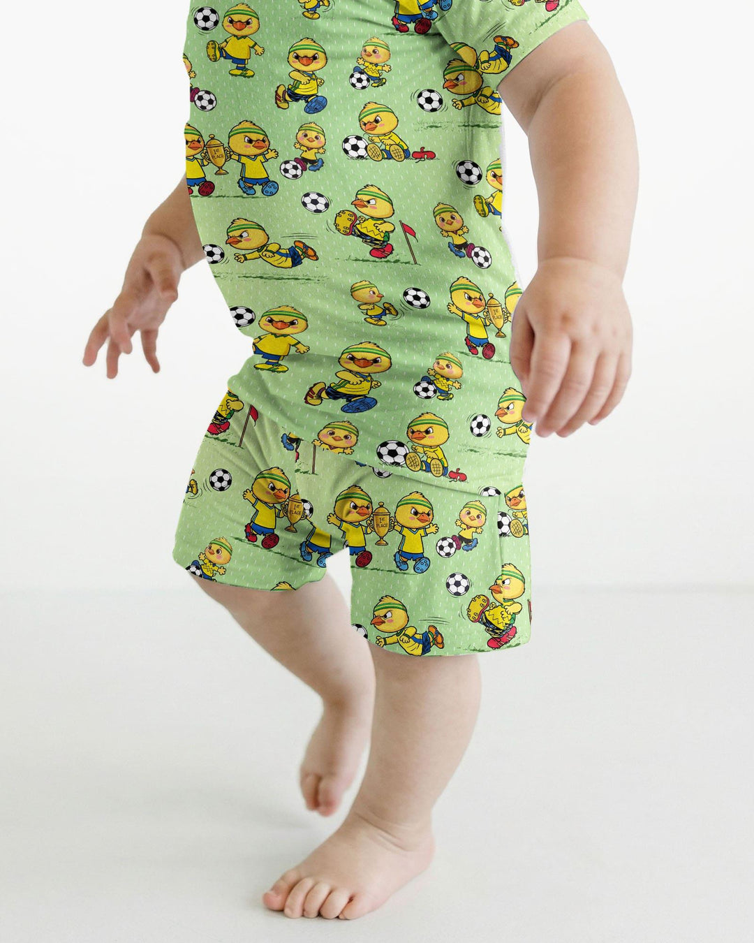 Brasil Soccer Fan Family Matching Bamboo Two Piece Short Sleeve Shorts Pajama Set