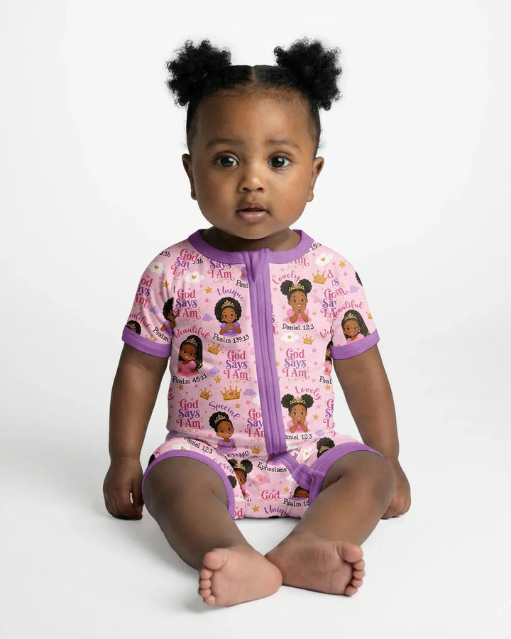 Black Princess God Says I Am Bamboo Shorty Zippy
