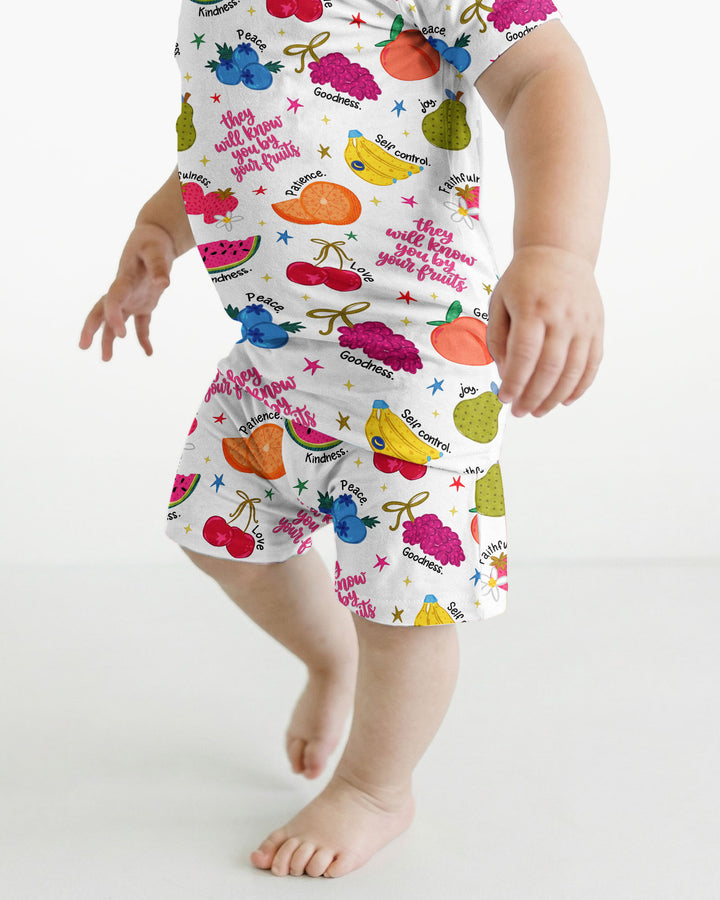 Schlafanzug-Set zweiteilig, kurze Ärmel, kurze Hose, Bambus