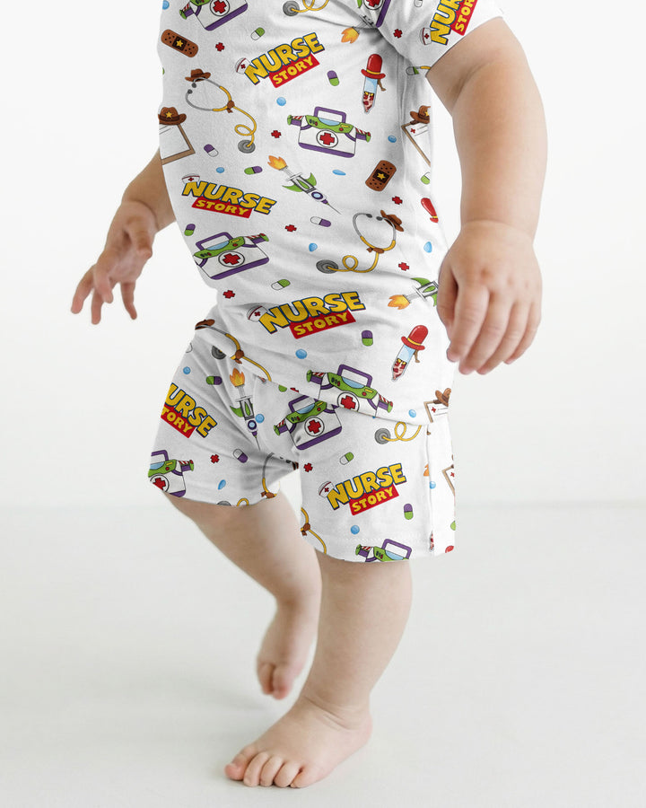 Conjunto de pijama de dos piezas de pantalón corto y manga corta de bambú Lone Star State