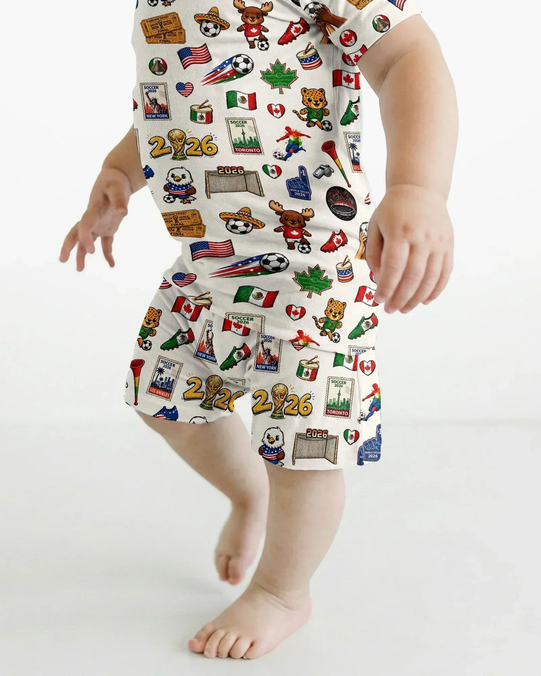 Schlafanzug-Set zweiteilig, kurze Ärmel, kurze Hose, Bambus