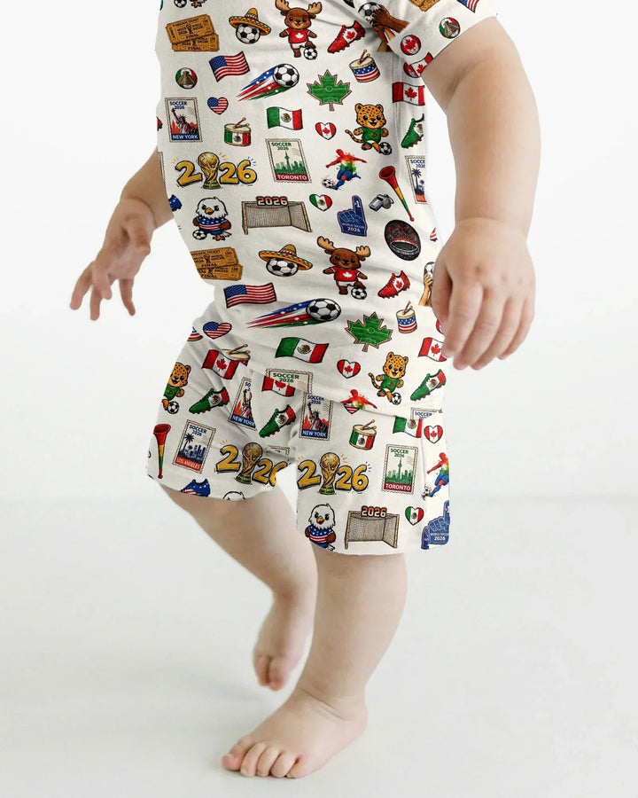 Schlafanzug-Set zweiteilig, kurze Ärmel, kurze Hose, Bambus