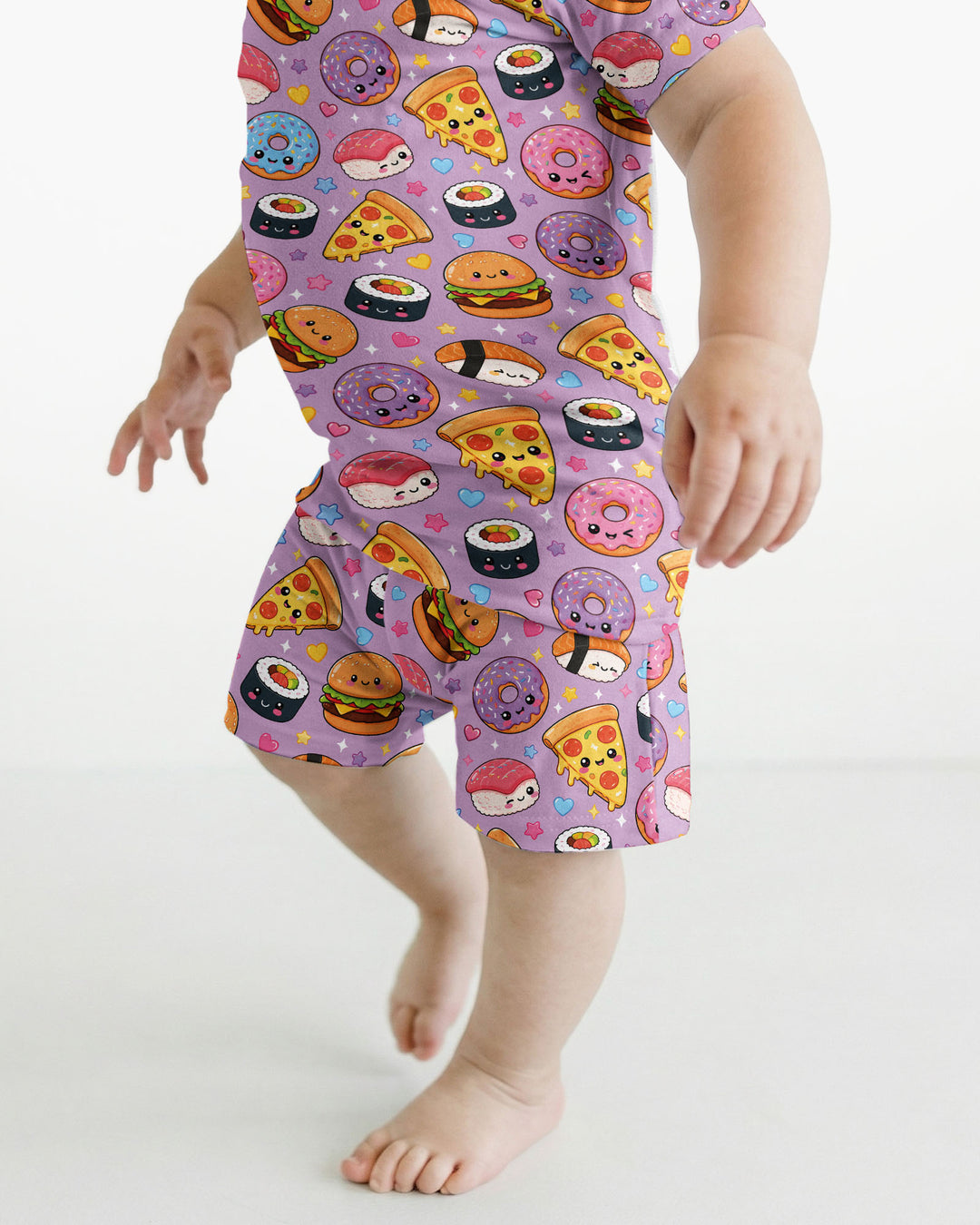 Conjunto de Pijama de Dos Piezas de Bambú con Mangas Cortas y Pantalones Cortos