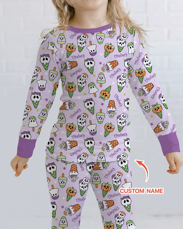 Conjunto de pijama de dos piezas de bambú con mangas largas, plantilla PERSONALIZADA