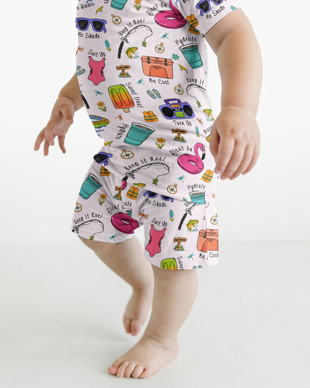 Lake Days Bamboo Two Piece Short Sleeve Shorts Pajama Set