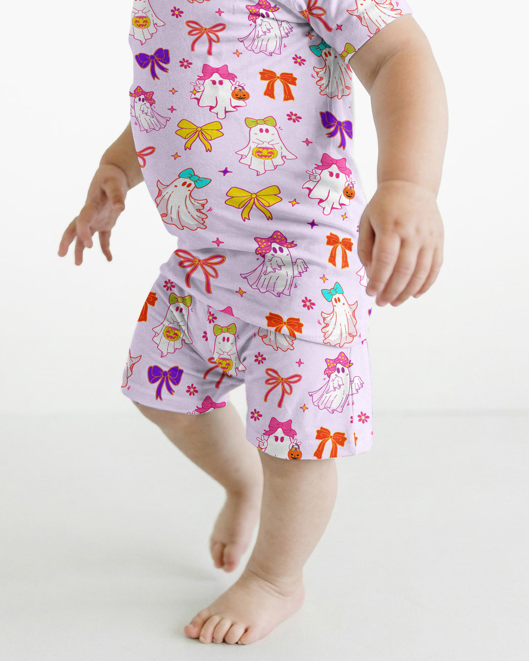 Conjunto de Pijama de Dos Piezas de Bambú con Mangas Cortas y Pantalones Cortos