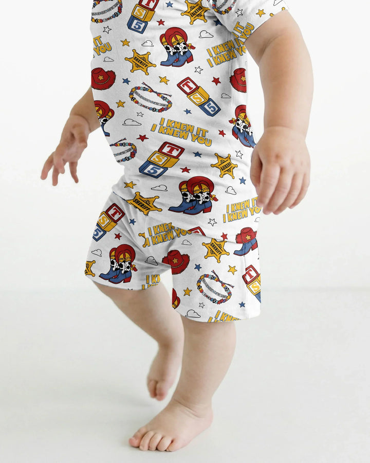 Schlafanzug-Set zweiteilig, kurze Ärmel, kurze Hose, Bambus