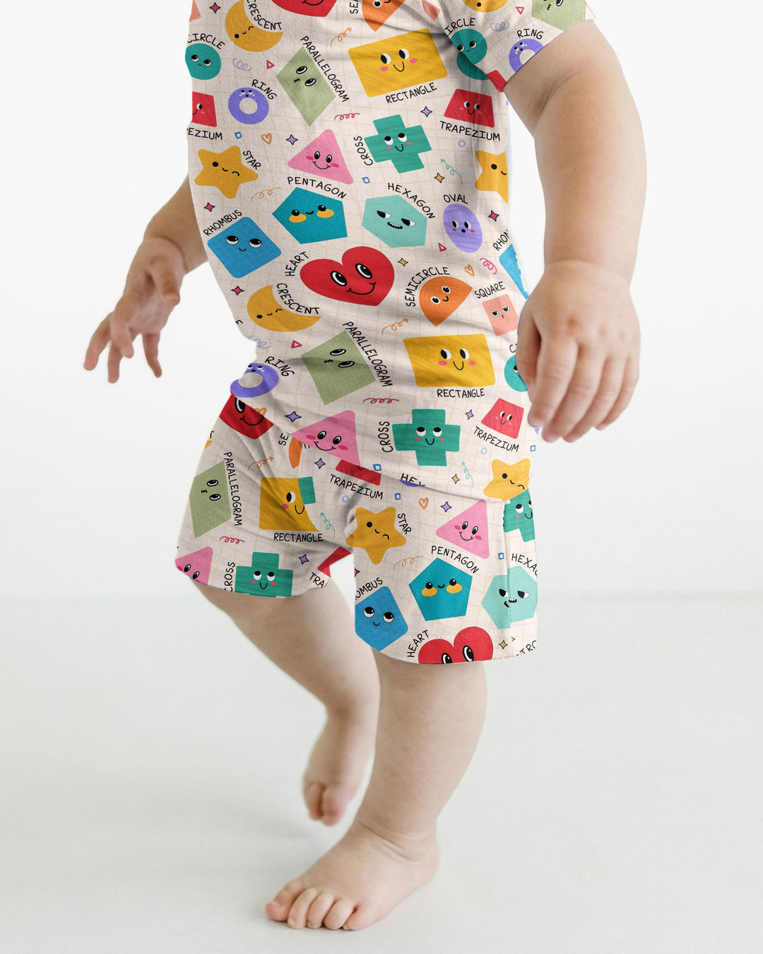 Schlafanzug-Set zweiteilig, kurze Ärmel, kurze Hose, Bambus