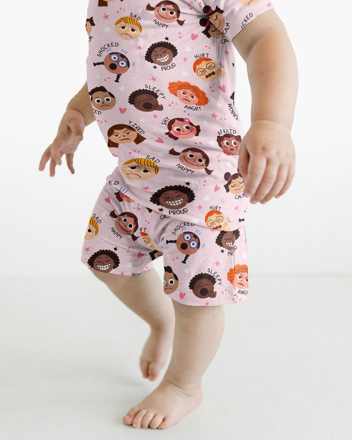 Schlafanzug-Set zweiteilig, kurze Ärmel, kurze Hose, Bambus