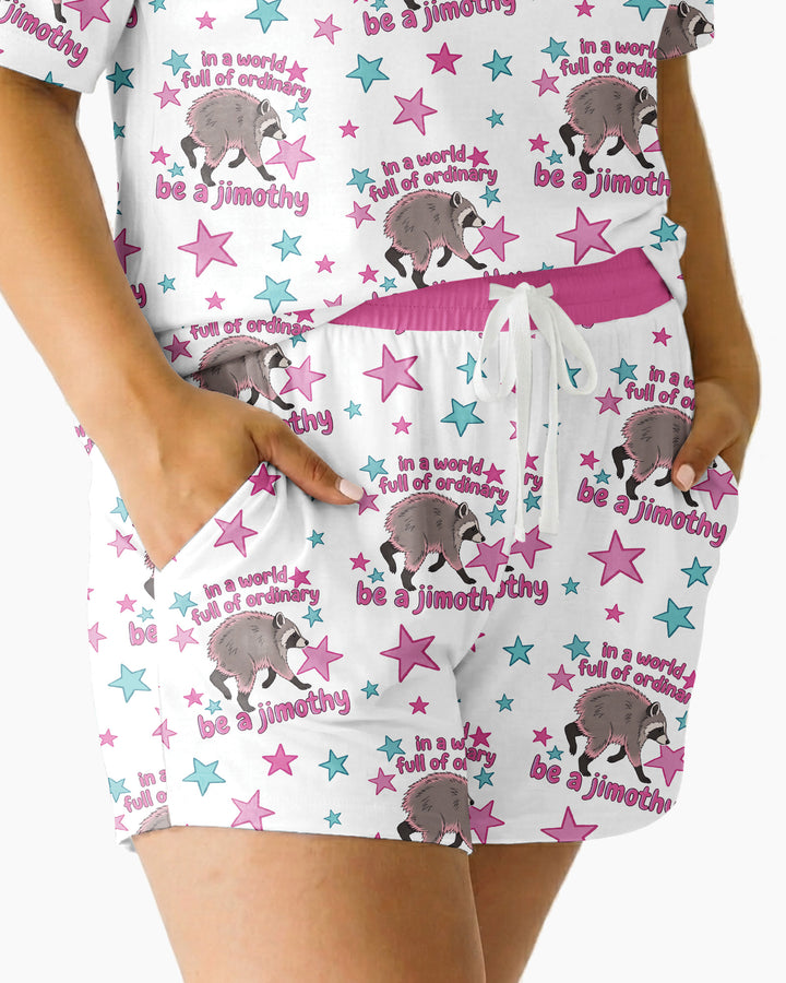 In A World Full Of Ordinary Be A Jimothy Bamboo Women Short Sleeve Short Pajama Set