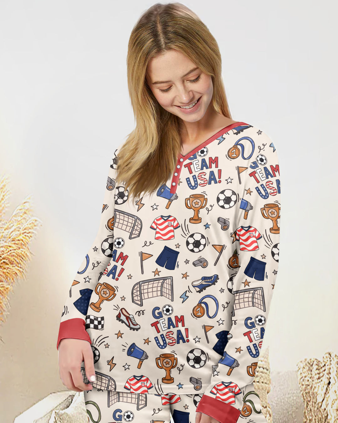 Soccer Go Team USA Bamboo Women Pajama Set