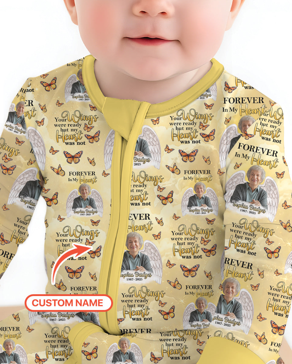 Custom Photo Forever In My Heart Family Matching Bamboo Convertible Zippy