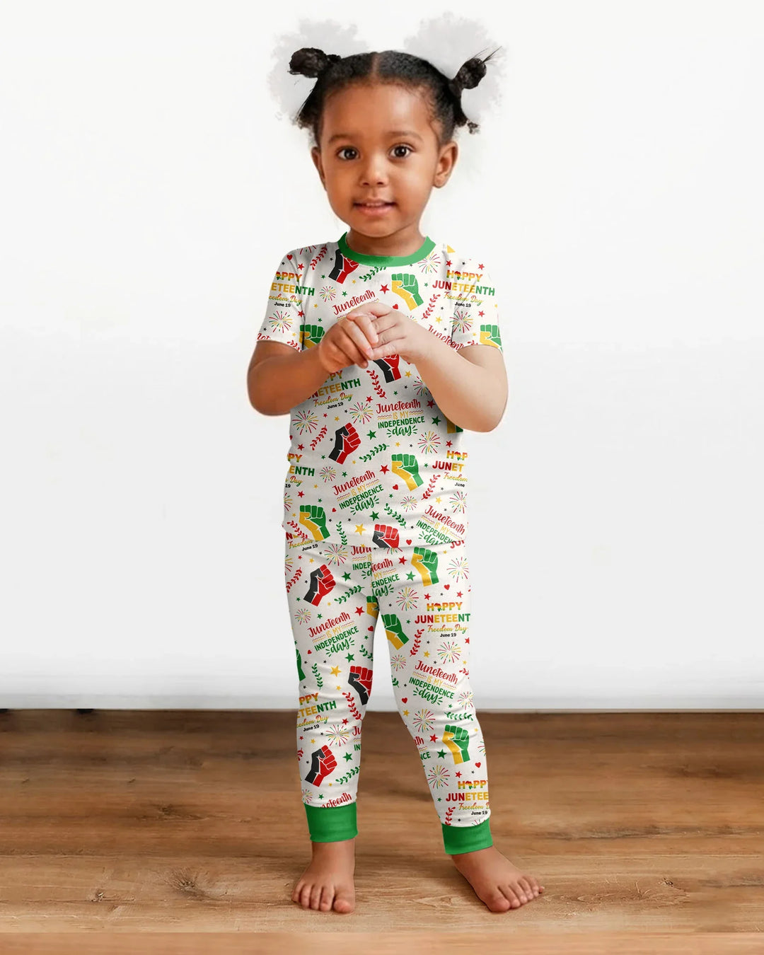 Conjunto de pijama de dos piezas de manga corta de bambú
