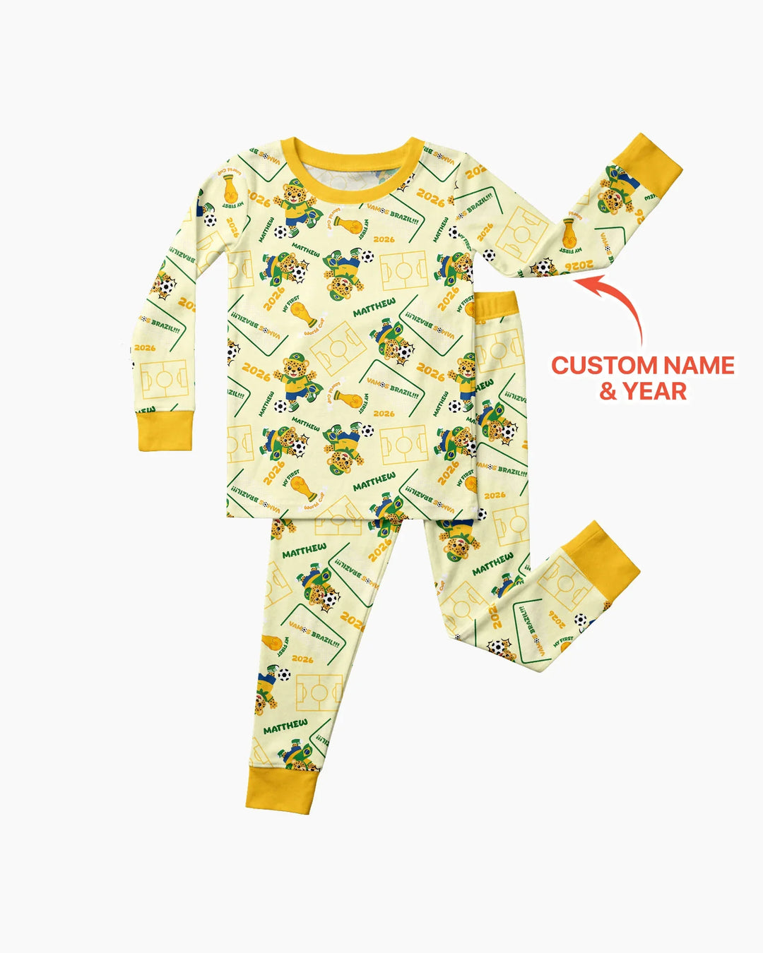 My First World Cup Bamboo Two Piece Long Sleeve Pajama Set