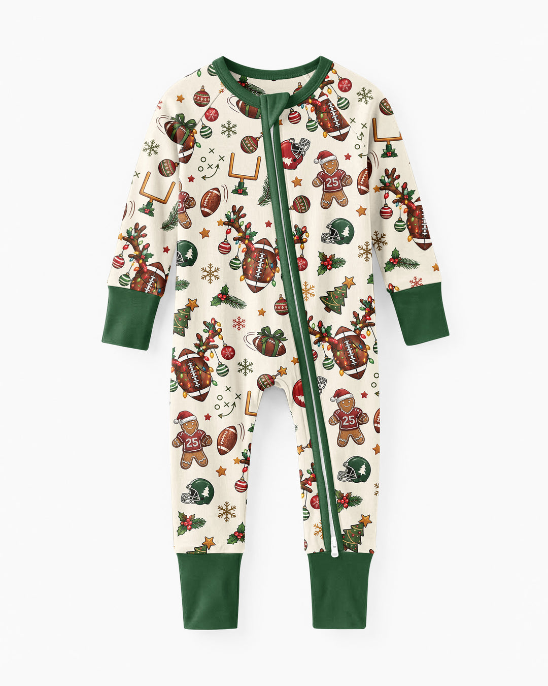 Football Christmas Merry Kickmas Bamboo Convertible Zippy