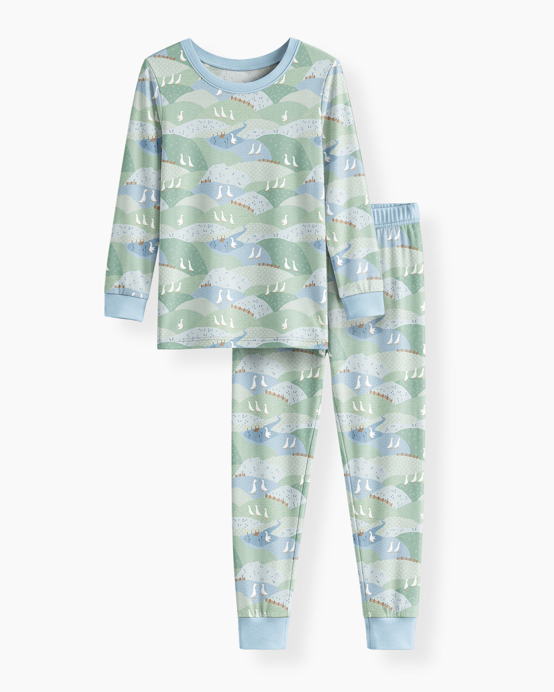 Zweiteiliges Langarm-Pyjama-Set mit Sommerfrüchten